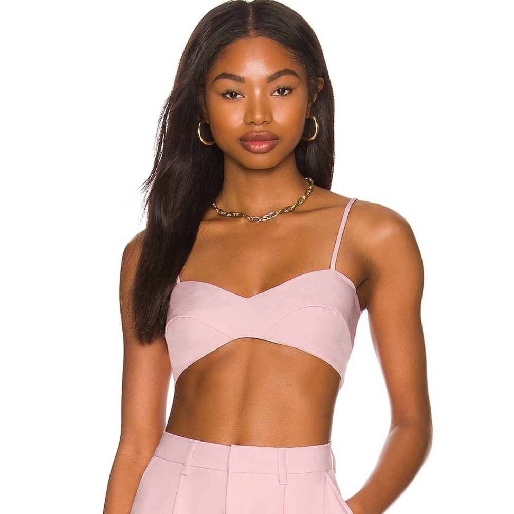 Bardot Crop Top Barbie Pink
